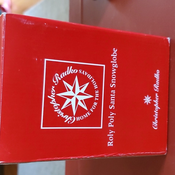 Christopher Radko Roly Poly Santa Snowglobe - Picture 2 of 4